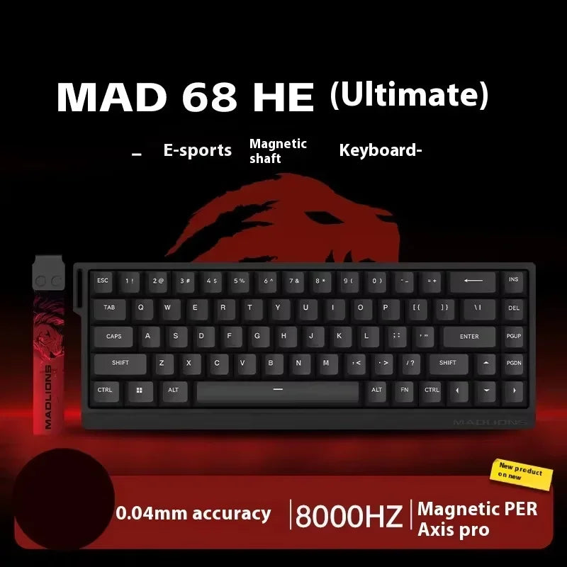 MADLIONS MAD 60/68HE Wired Magnetic Keyboard Gaming Keyboard Hot Swappable Fast Trigger Custom Low Latency Gaming Keyboard