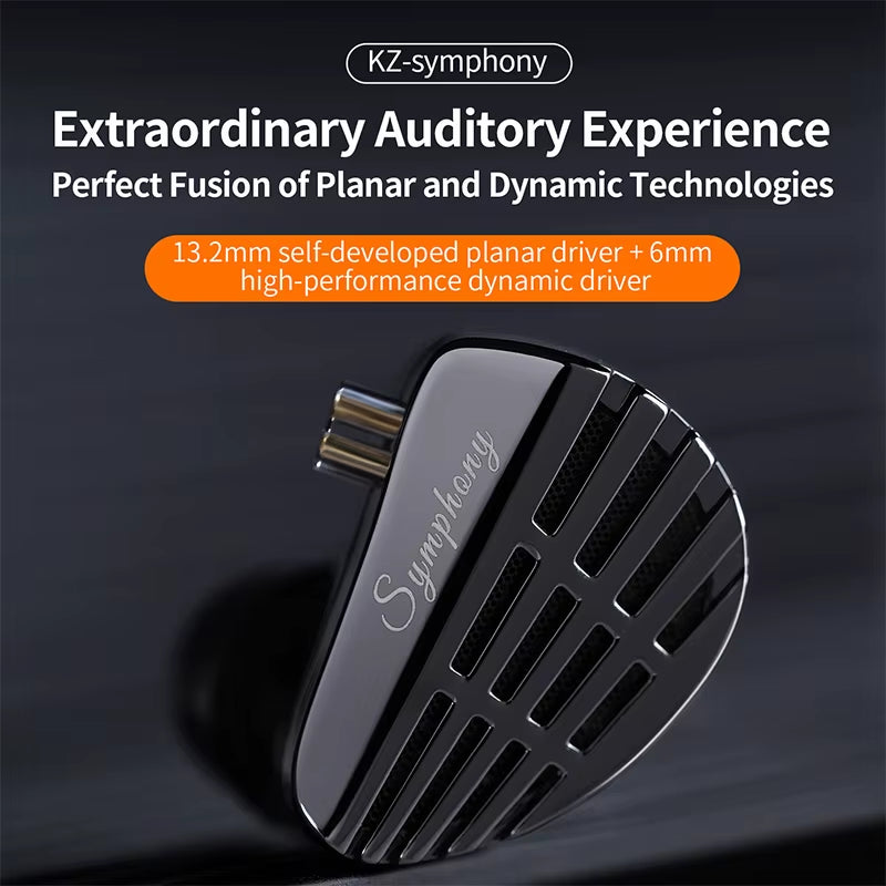 Symphony Hybrid Self-Developed Planar Driver 6Mm Highsets-Performance Dynamic Driver Earphones HIFI DJ Gaming Headsets