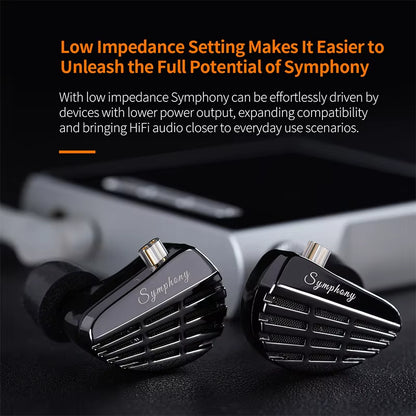 Symphony Hybrid Self-Developed Planar Driver 6Mm Highsets-Performance Dynamic Driver Earphones HIFI DJ Gaming Headsets